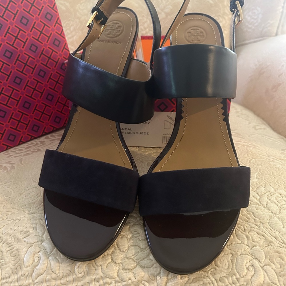 Tory Burch Black Leather Sandals